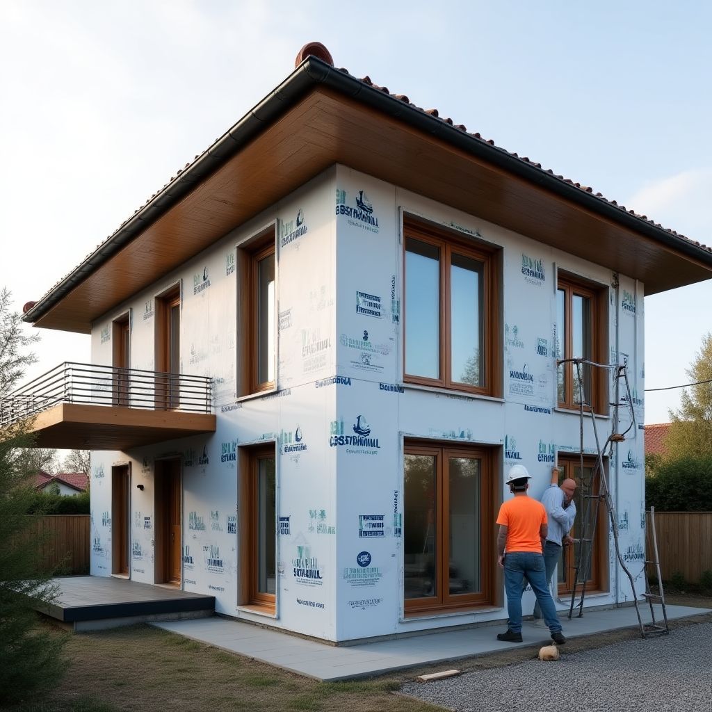 Isolation thermique d'une maison moderne